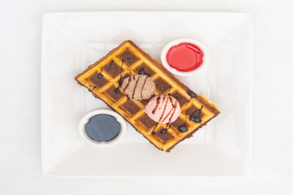 Waffle with Ice Cream