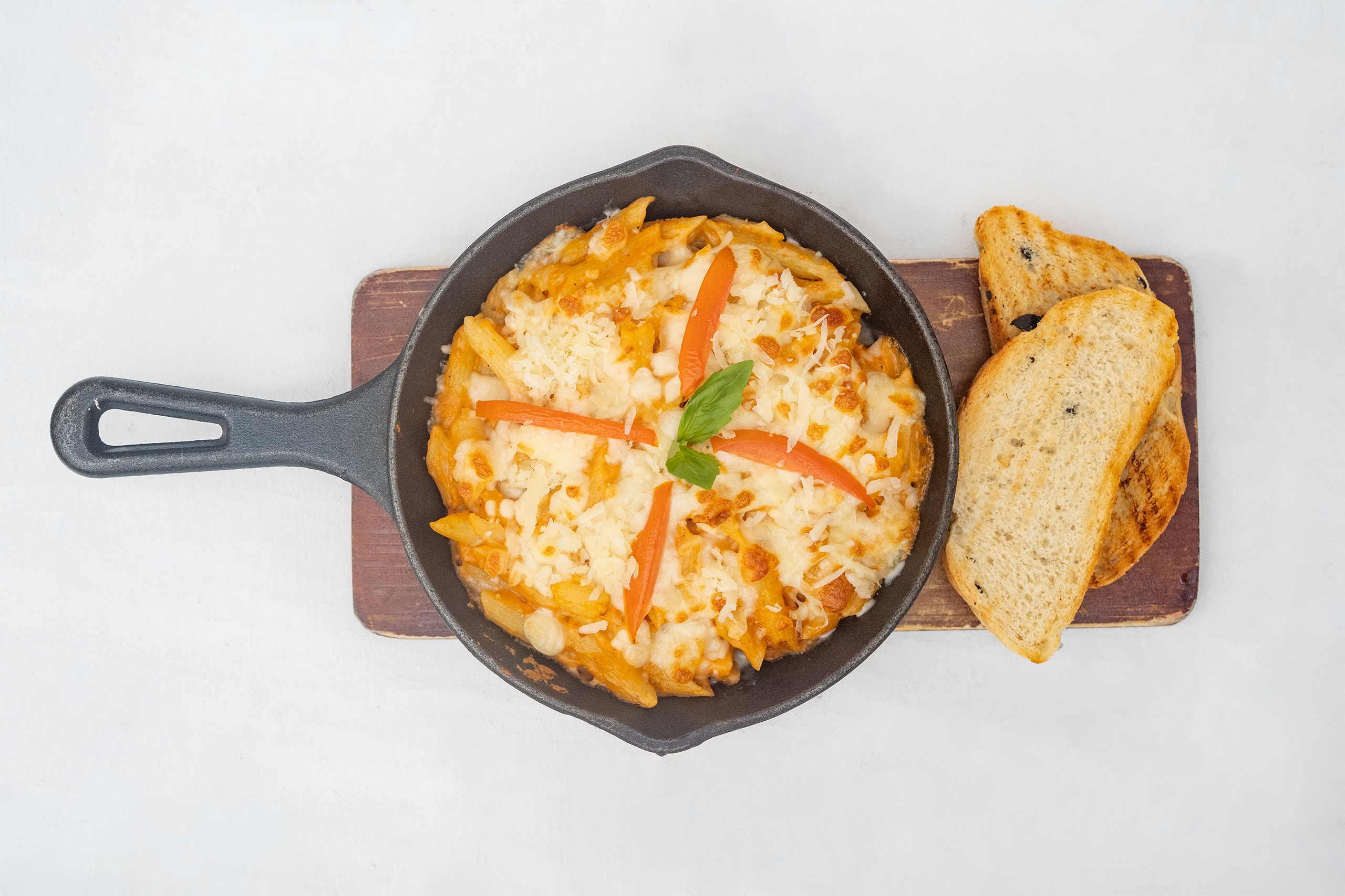 baked pene and cheese